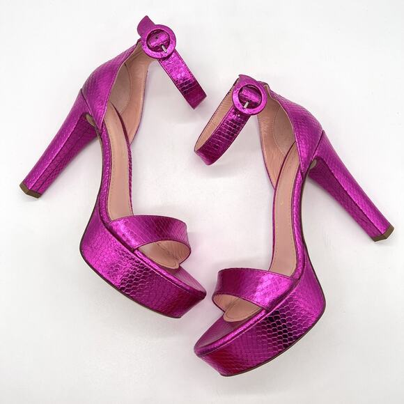 ALDO CASTAGNA Shoes Womens Size 38 Platform Heels Ankle Strap Made in Italy - Picture 5 of 16